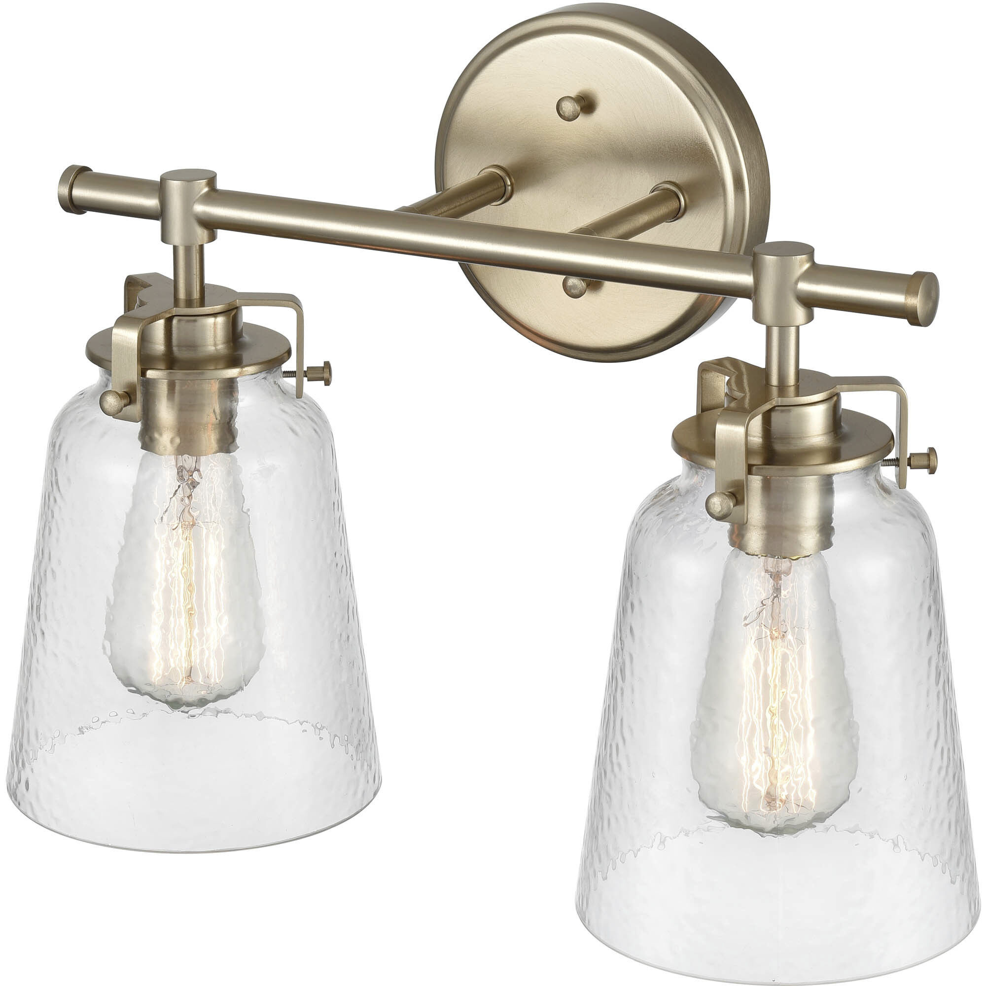 Amberose 2 Light 16 inch Modern Gold Bathroom Vanity Light Wall Light